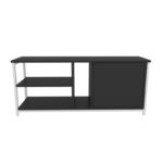 Έπιπλο tv Nuvola λευκό ανθρακί 120x35 3x50 8cm ed11810 - Image 3