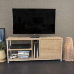 Έπιπλο tv Nuvola λευκό oak 120x35 3x50 8cm ed11812