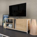 Έπιπλο tv Nuvola λευκό oak 120x35 3x50 8cm ed11812 - Image 5