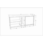 Έπιπλο tv Nuvola λευκό oak 120x35 3x50 8cm ed11812 - Image 2