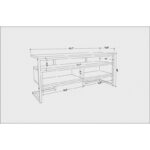 Έπιπλο τηλεόρασης Marion μαύρο ανθρακί 110x35x49 9cm ed11828 - Image 2