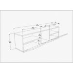 Βάση τηλεόρασης Carson Anthracite 160x35 3x40cm ed11840 - Image 2