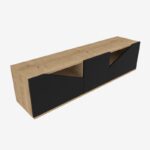 Βάση τηλεόρασης Carson Oak Anthracite 160x35 3x40cm ed11844 - Image 4