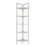 Ραφιέρα Remo άσπρη μελαμίνη 30 5x33x160cm ed11854 - Image 4