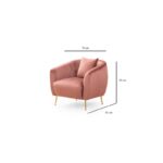 Uscire Πολυθρόνα Ύφασμα ροζ 83x79x79cm ed1185 - Image 2