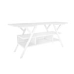 Έπιπλο τηλεόρασης Mine λευκό 120x35x55cm ed11873 - Image 4