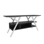 Έπιπλο τηλεόρασης Mine λευκό ανθρακί 120x35x55cm ed11874 - Image 4