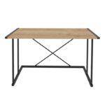 Γραφείο Adelaide μελαμίνη μαύρο oak 114x60x75cm ed11878 - Image 4