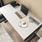 Γραφείο Adelaide μελαμίνη μαύρο λευκό 114x60x75cm ed11879 - Image 4