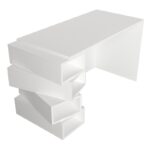 Γραφείο Maniera λευκού χρώματος 130x60x75cm ed1187 - Image 3