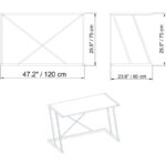 Γραφείο Adelaide μελαμίνη χρυσό ανθρακί 114x60x75cm ed11880 - Image 2