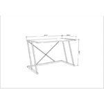 Γραφείο Adelaide μελαμίνη χρυσό oak 114x60x75cm ed11882 - Image 2