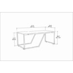 Τραπέζι σαλονιού Wendy άσπρο μελαμίνη άσπρος μεταλλικός σκελετός 120x60x48εκ ed11890 - Image 2