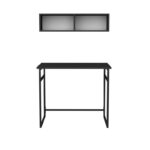 Γραφείο Cosimo μαύρο ανθρακί χρώμα μελαμίνη 90x60x75cm ed11907 - Image 3