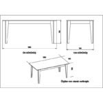 Τραπέζι Asti 180x90x76 8cm μελαμίνη ed1191 - Image 2
