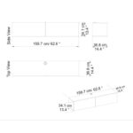 Έπιπλο τηλεόρασης Poling ΄λευκό καρυδί 159 7x36 8x34 1cm ed11920 - Image 2