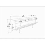 Έπιπλο τηλεόρασης Ola Sapphire χρώμα 160x35x64 5cm ed11922 - Image 2