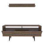 Έπιπλο τηλεόρασης Ola καρυδί χρώμα 160x35x64 5cm ed11923 - Image 4