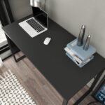 Γραφείο Layton μελαμίνη μαύρο ανθρακί 120x60x74cm ed11924 - Image 5