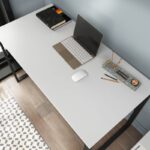 Γραφείο Layton μελαμίνη μαύρο λευκό 120x60x74cm ed11926 - Image 5