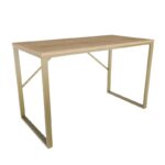 Γραφείο Layton μελαμίνη χρυσό oak 120x60x74cm ed11929 - Image 4