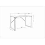 Γραφείο Layton μελαμίνη λευκό 120x60x74cm ed11931 - Image 2