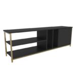 Έπιπλο τηλεόρασης Pisa χρυσό ανθρακί 140x35 3x50 8cm ed11944 - Image 4