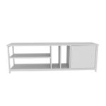 Έπιπλο τηλεόρασης Pisa λευκό 140x35 3x50 8cm ed11948 - Image 3