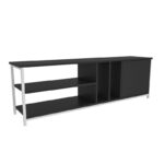 Έπιπλο τηλεόρασης Pisa λευκό ανθρακί 140x35 3x50 8cm ed11949 - Image 4