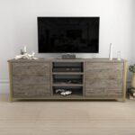 Έπιπλο τηλεόρασης Otis χρυσό γκρι 140x35 3x50 8cm ed11957