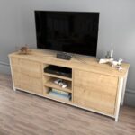 Έπιπλο τηλεόρασης Otis λευκό Oak 140x35 3x50 8cm ed11963 - Image 5