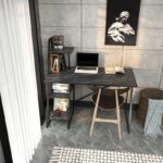 Γραφείο Admire μαύρο μελαμίνη 120x60x120cm ed11966