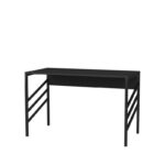 Γραφείο Milva μαύρο ανθρακί χρώμα μελαμίνη 120x60x74 8cm ed11968 - Image 3