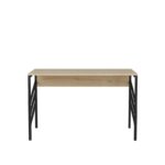 Γραφείο Milva μαύρο oak χρώμα μελαμίνη 120x60x74 8cm ed11970 - Image 4