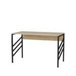 Γραφείο Milva μαύρο oak χρώμα μελαμίνη 120x60x74 8cm ed11970 - Image 3