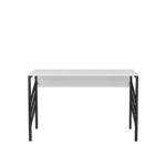 Γραφείο Milva μαύρο λευκό χρώμα μελαμίνη 120x60x74 8cm ed11971 - Image 3