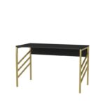 Γραφείο Milva χρυσό ανθρακί χρώμα μελαμίνη 120x60x74 8cm ed11972 - Image 4