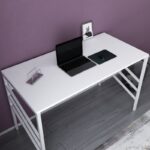 Γραφείο Milva λευκό χρώμα μελαμίνη 120x60x74 8cm ed11976 - Image 5