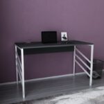 Γραφείο Milva λευκό ανθρακί χρώμα μελαμίνη 120x60x74 8cm ed11977