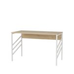 Γραφείο Milva λευκό oak χρώμα μελαμίνη 120x60x74 8cm ed11979 - Image 3