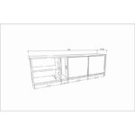 Έπιπλο tv Primula oak χρύσο 160x35 3x50 8cm ed11986 - Image 2