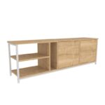 Έπιπλο tv Primula λευκό oak 160x35 3x50 8cm ed11990 - Image 3