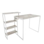 Γραφείο Ferro λευκό μέταλλο μελαμίνη 133x60x76 8cm ed12011 - Image 4