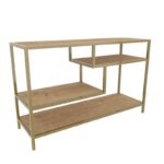 Έπιπλο τηλεόρασης Robbins χρυσό oak 120x39x75cm ed12026 - Image 4