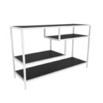 Έπιπλο τηλεόρασης Robbins λευκό ανθρακί 120x39x75cm ed12028 - Image 4