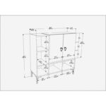 Παπουτσοθήκη ντουλάπι Platin oak λευκό 100x100x35cm ed12032 - Image 2