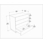 Συρταριέρα Lines Cordoba 90x45x81 6cm μελαμίνη ed12036 - Image 2
