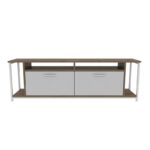 Έπιπλο τηλεόρασης Omio λευκό καρυδί 160x35x50 8cm ed12042 - Image 3