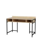 Γραφείο Alma μελαμίνη μαύρο oak 120x60x74 8cm ed12044 - Image 4