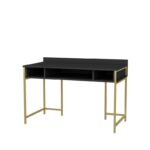 Γραφείο Alma μελαμίνη χρυσό ανθρακί 120x60x74 8cm ed12045 - Image 4